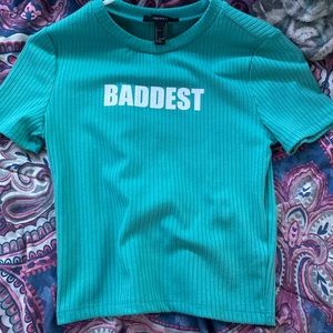 Forever 21 turquoise crop top!